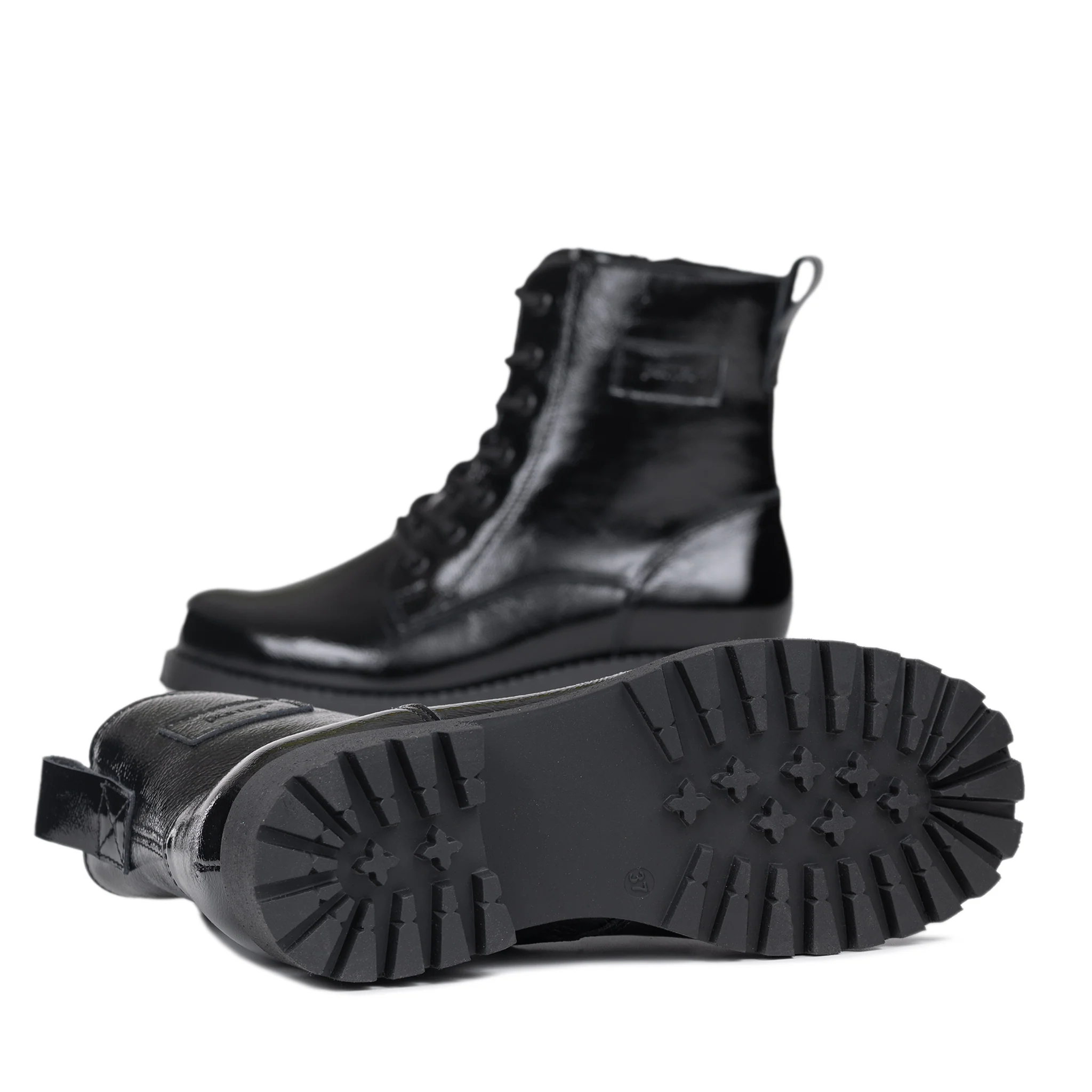 KARA Women’s patent ankle boots - Image 6