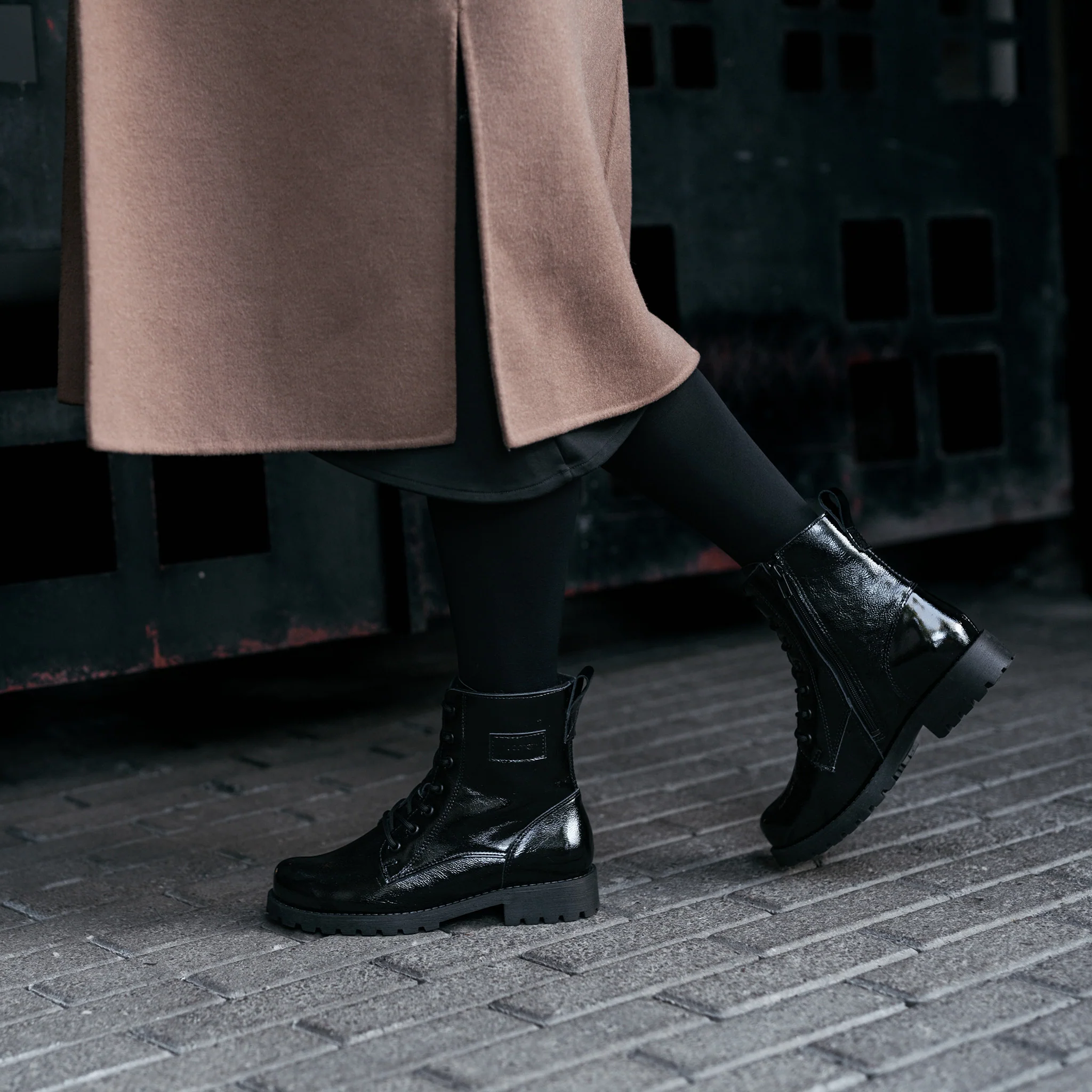 KARA Women’s patent ankle boots - Image 7